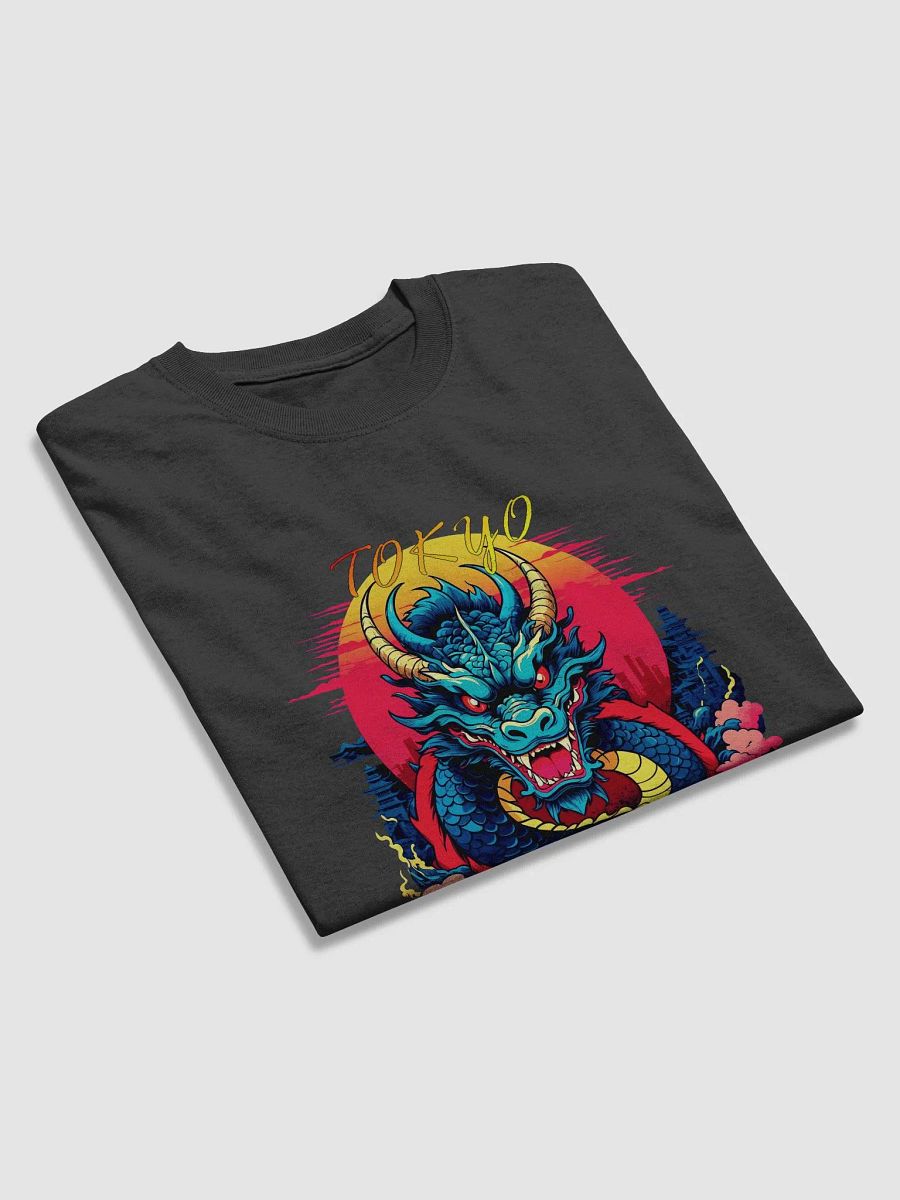 Retro Asian Tokyo Dragon Sunrise T-shirt product image (3)