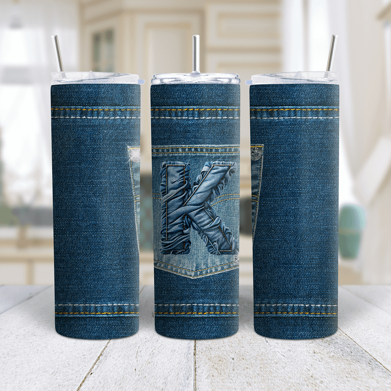 Personal Denim Skinny Tumbler Wrap