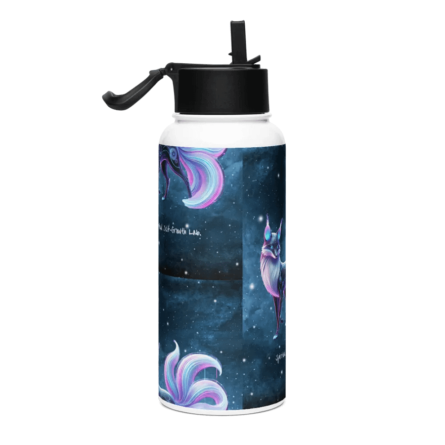 "Infinite Wisdom" Fox Stainless Steel Water Bottle – A Companion for Insightful Growth product image (4)