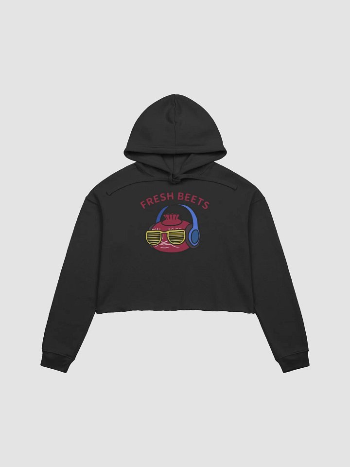 Fresh Beets with Beet Poot fleece crop hoodie product image (2)