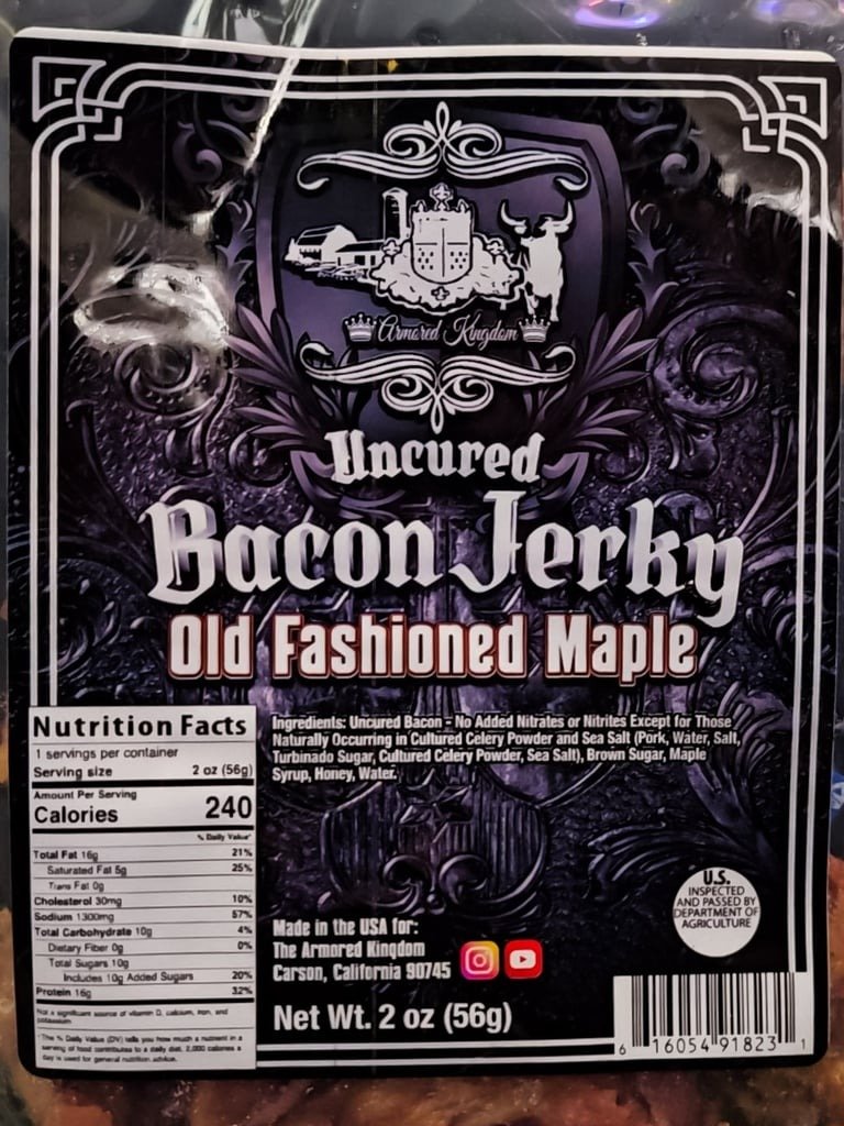 The Armored Kingdom Old Fashioned Maple Bacon Jerky product image (3)