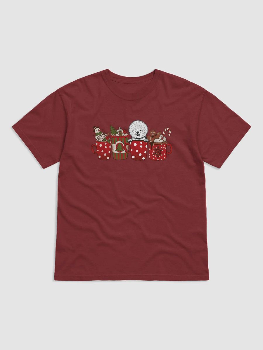 Cute Bichon Frise in a Christmas Cup T-Shirt | Funny Christmas Pup in a Cup product image (4)