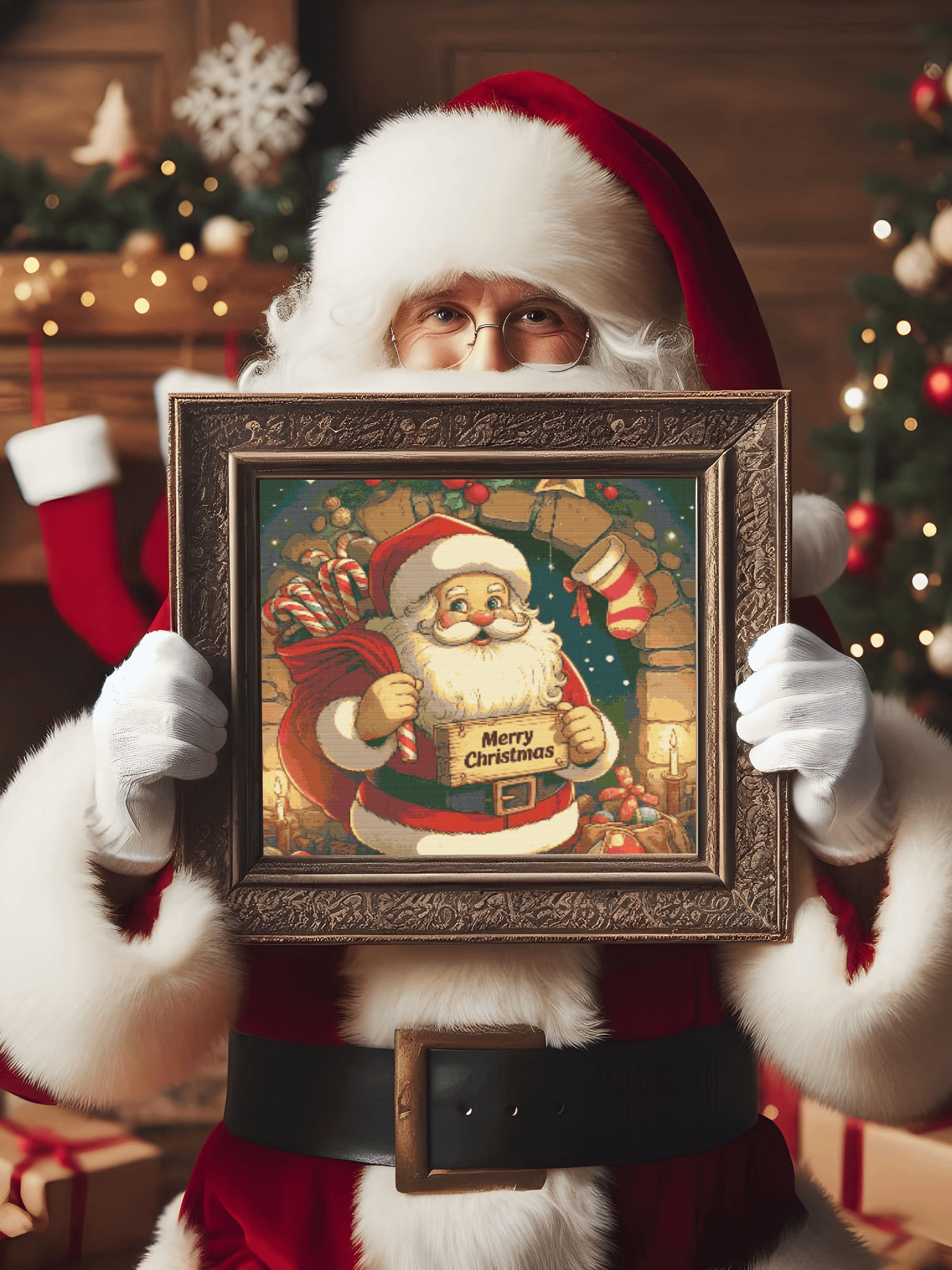 Merry Christmas Santa Claus Cross Stitch Pattern product image (5)
