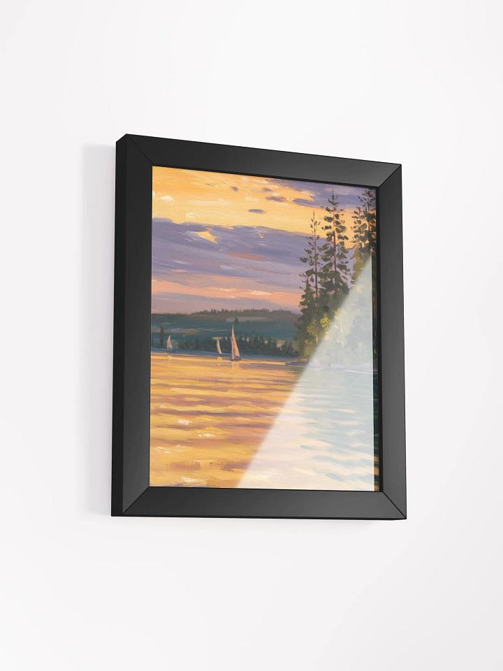 Sunset Lake Sailing, Framed Matte Poster product image (2)