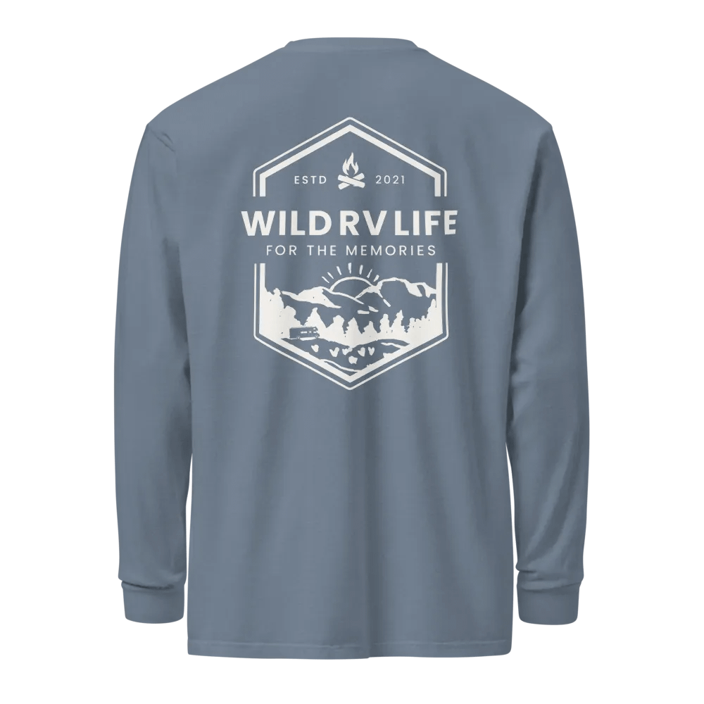 "WRVL Badge" Relaxed Long Sleeve Tee (Front & Back Design) product image (11)