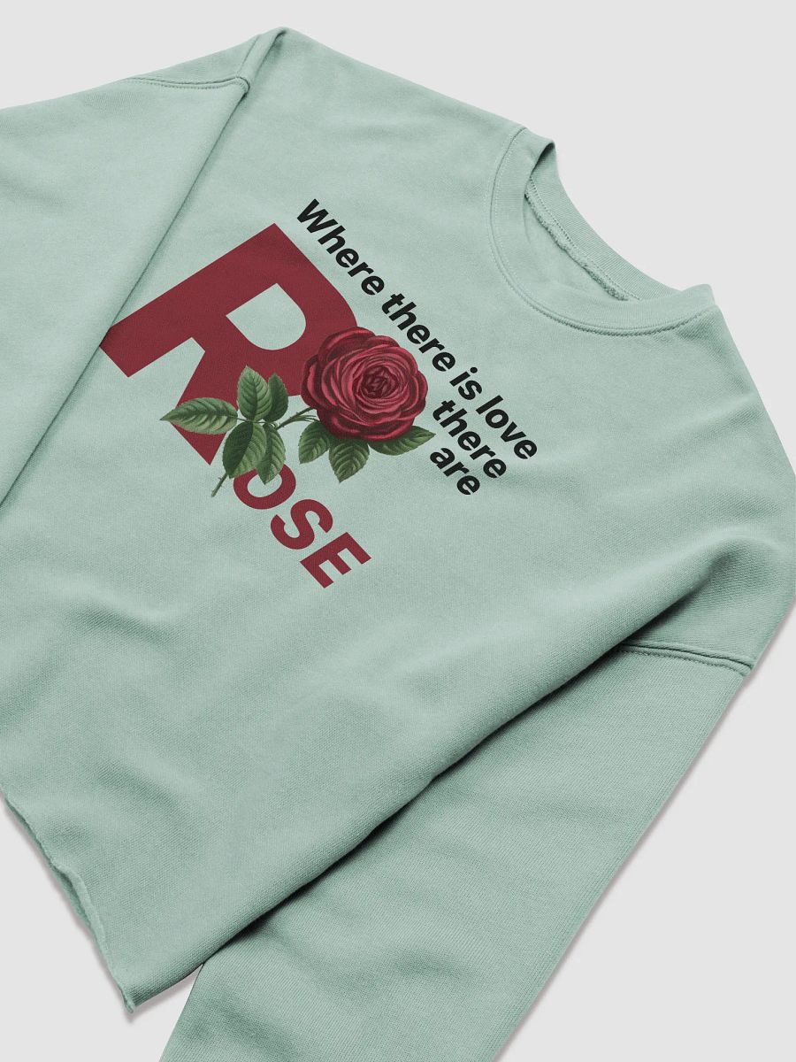 BUIII: Where there is love, there are rose Women's Fleece Crop Sweatshirt product image (3)