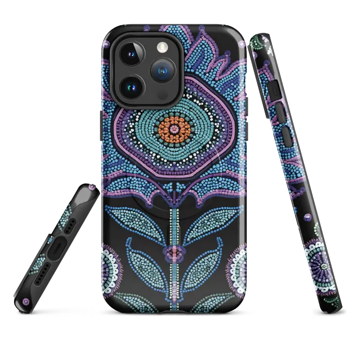Faux Beaded Floral Bloom MagSafe® Tough iPhone® Case product image (1)