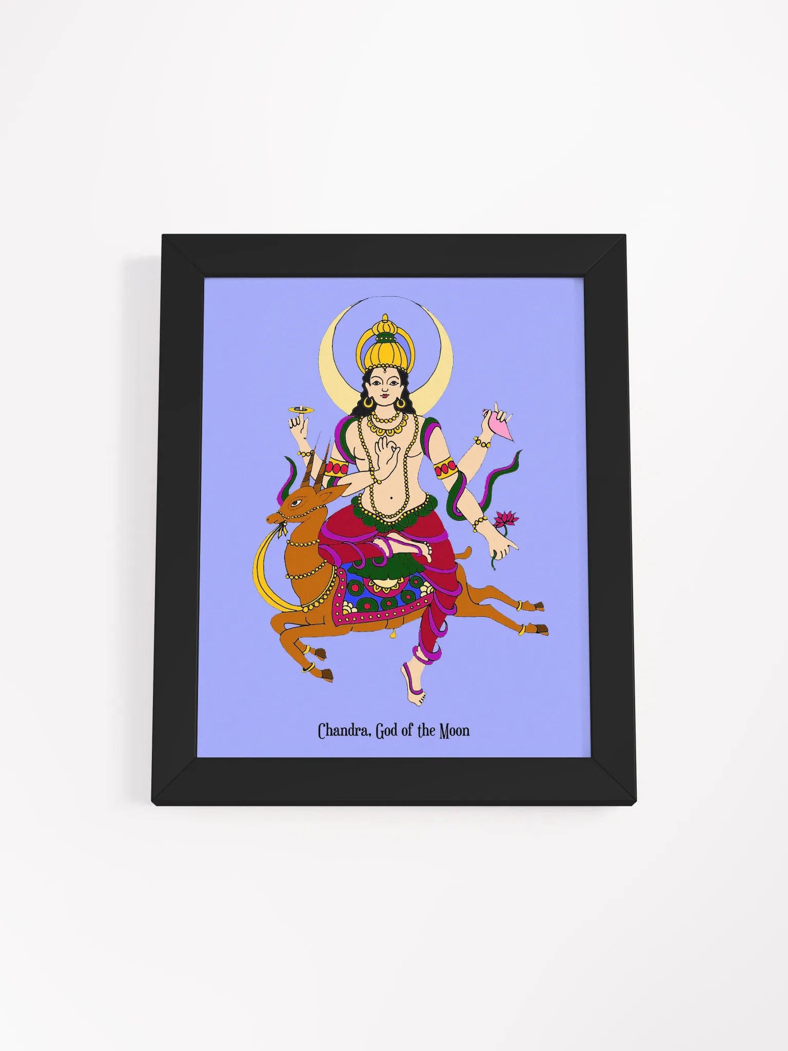 Chandra Moon God Framed Art product image (1)
