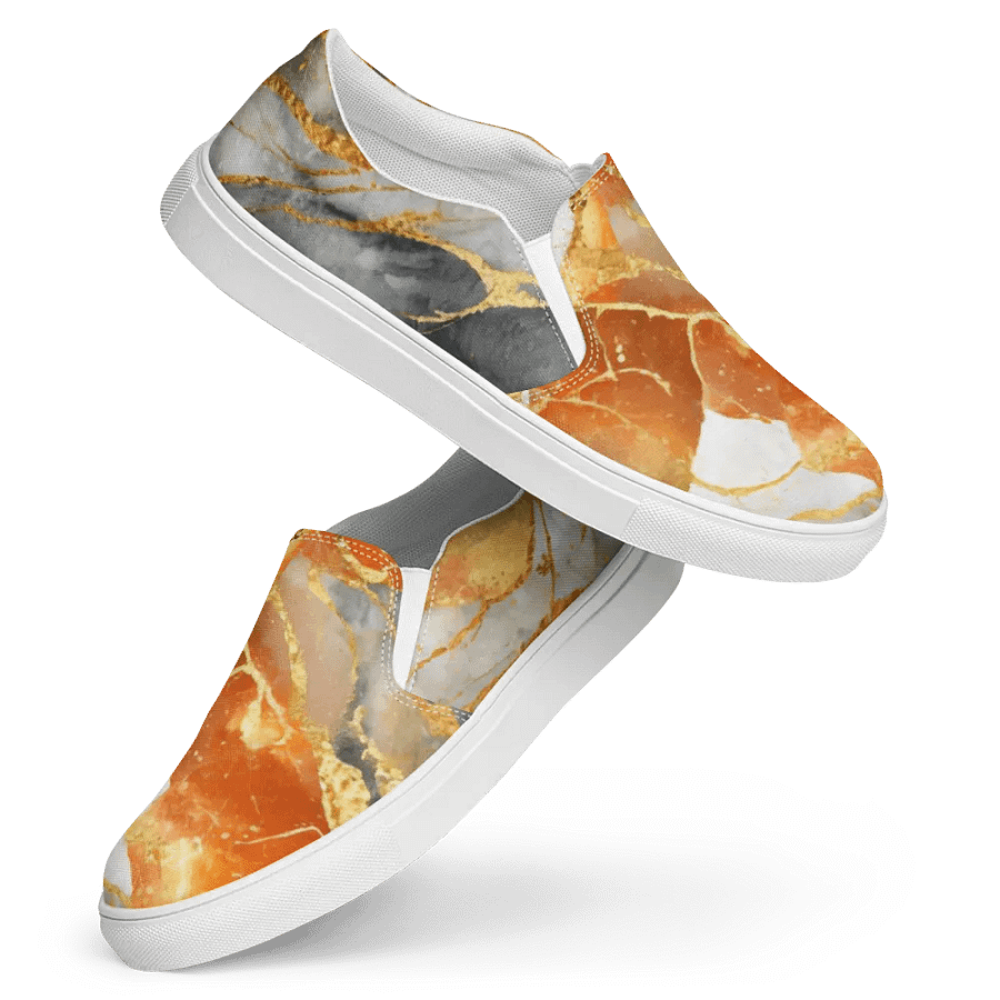 Golden Veins Stone Pattern Slip-On Shoes product image (12)