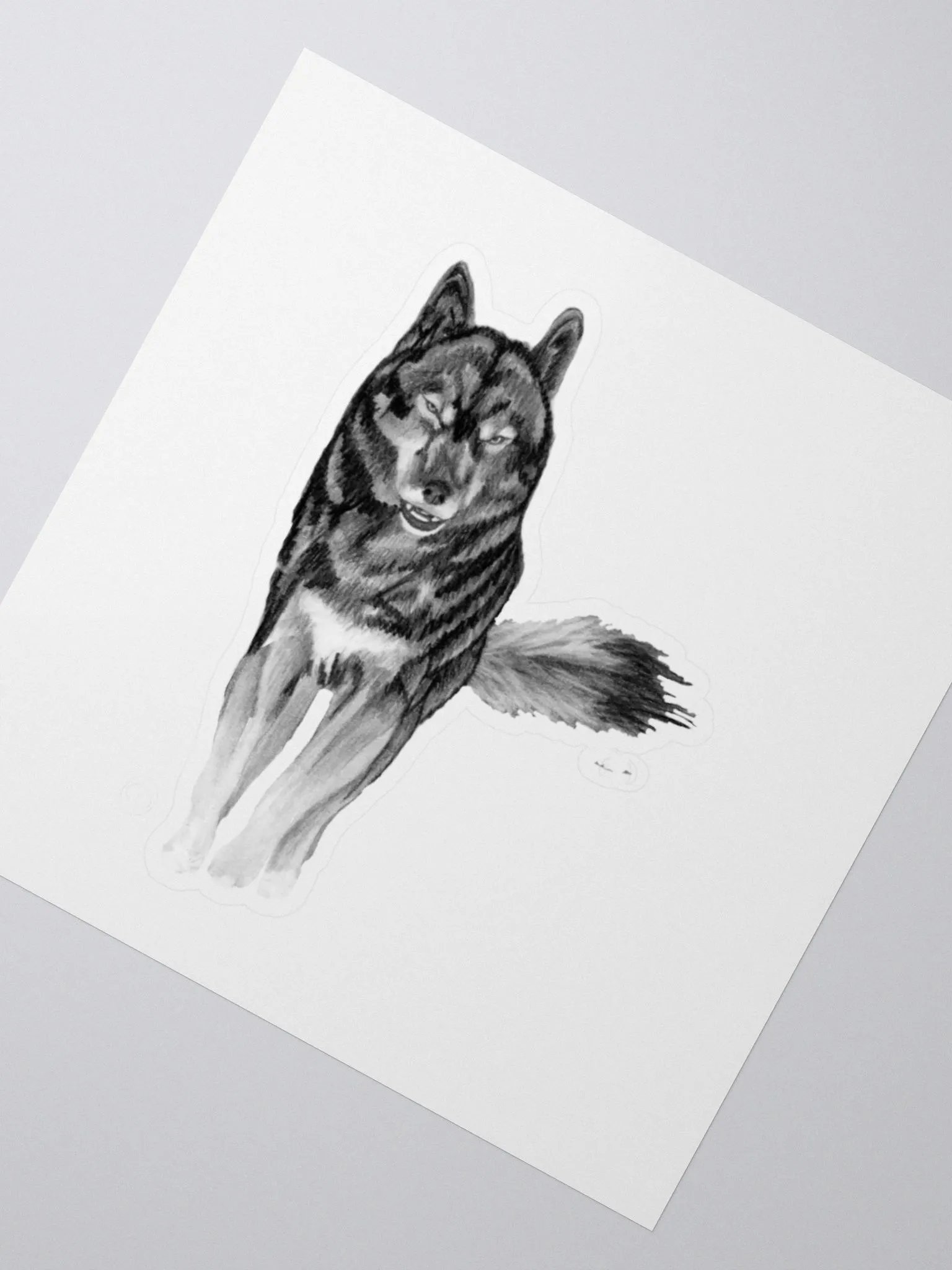 Wolf Drawing Sticker product image (4)