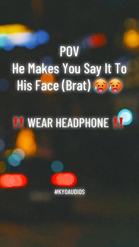 comment ‘AGAIN’ if you want to be bad

#KYO #KYOaudios #boyfriendasmr #wattpad #ao3 #deepvoice #romancerecs #friendstolovers ...