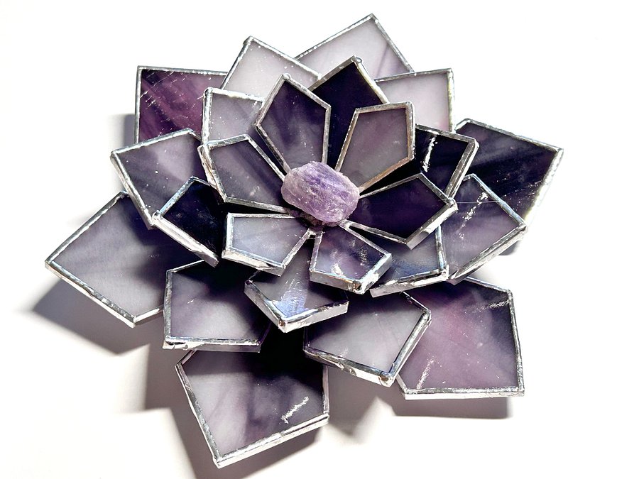 Purple Amethyst Stained Glass Succulent product image (4)