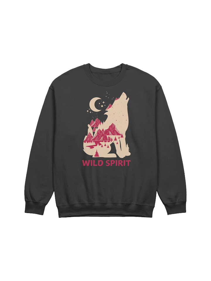 Wild Spirit Howling Wolf Crewneck product image (1)