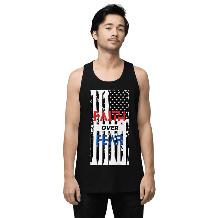 Faith Over Fear Patriotic Tank Top product image (1)