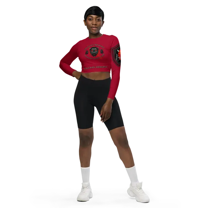women oni crop top long sleeve (RED) product image (1)