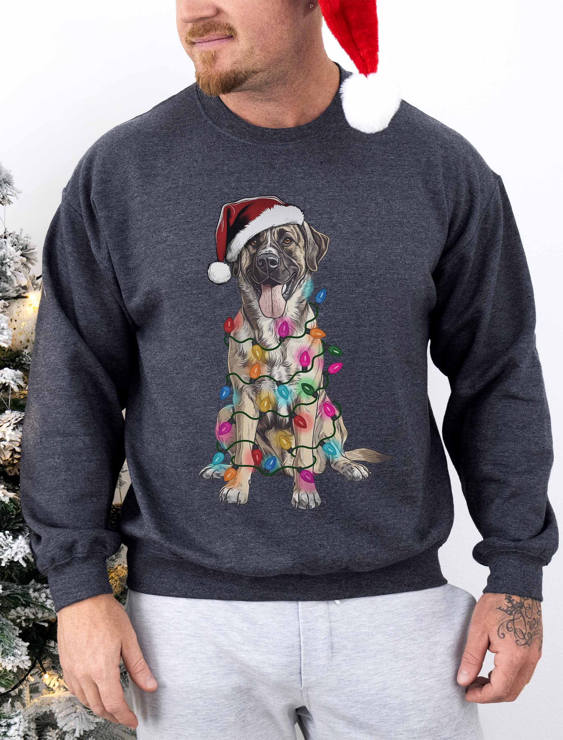 Funny Anatolian Shepherd Dog(Brindle Pinto) Christmas Sweatshirt product image (1)