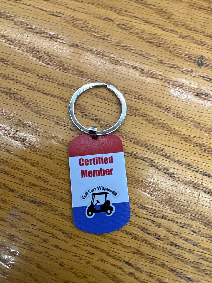 Golf cart whisperer key chain product image (1)