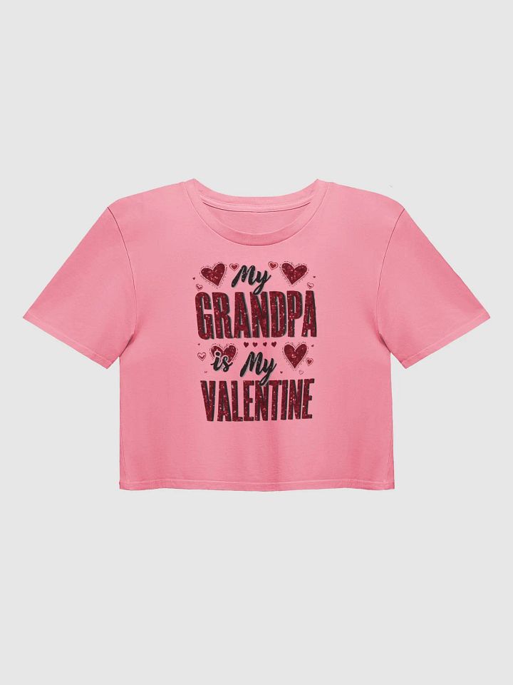 Glittery Grandpa's Valentine Crop Top product image (1)