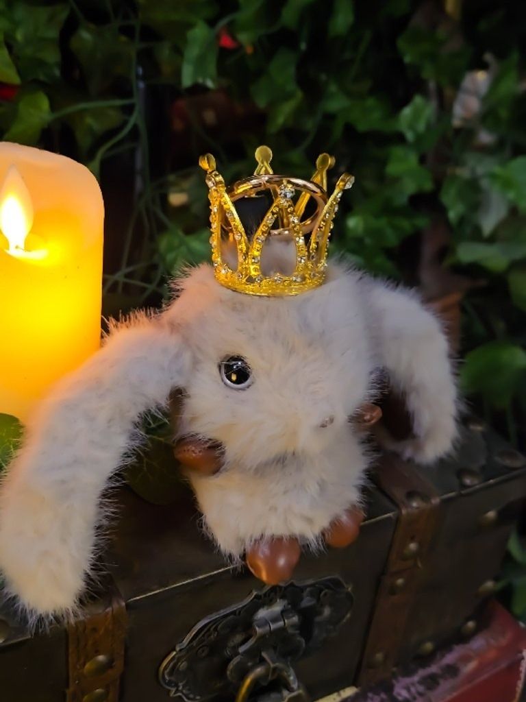 The Armored Kingdom Crowned Brown Snugglehop Bunny Keychain product image (3)