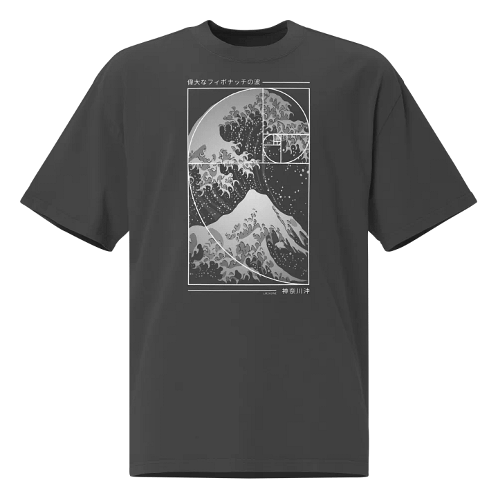 The Great Wave of Fibonacci Spiral - Oversized Tee product image (1)