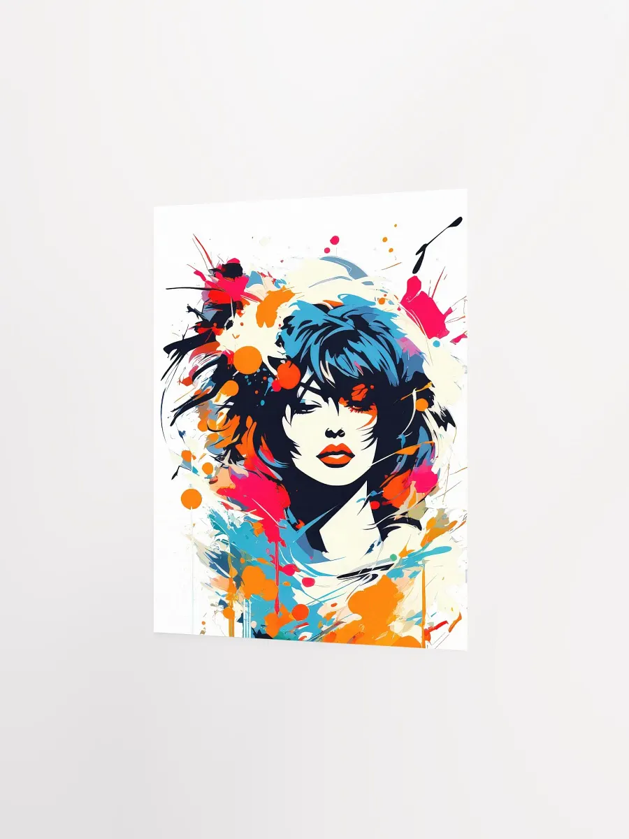Abstract Woman v13 - Vintage Style Poster - Rock Girl - Small and Standard Sizes - 8x10-11x14-12x16-16x20 Inches product image (2)