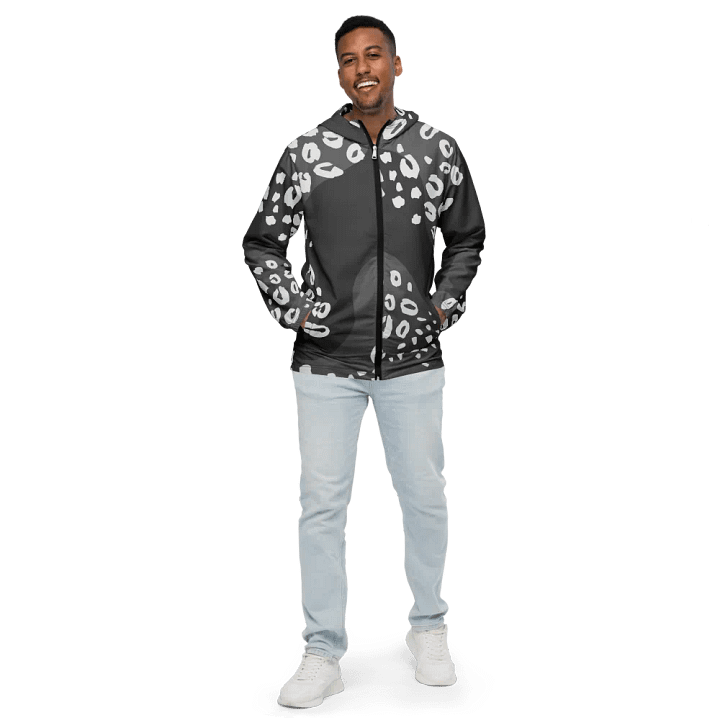 Grey Dynamic Leopard Adventure Windbreaker product image (1)