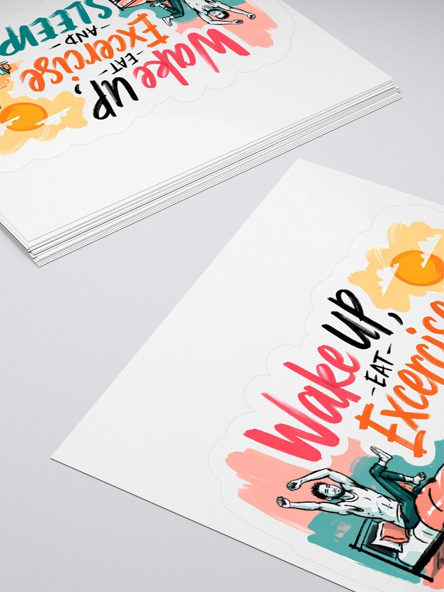 Sunrise Fitness Motivation | Wake-Up Workout Art Sticker product image (11)