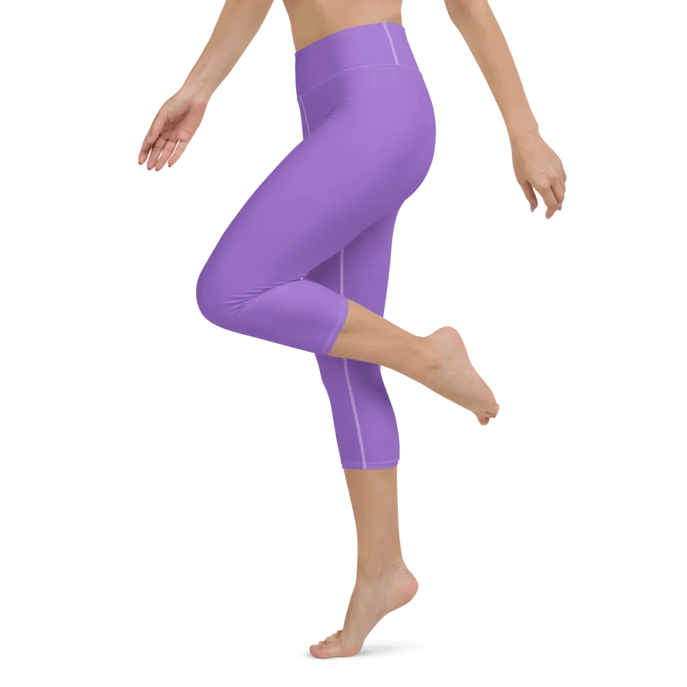 Plain Color Amethyst Yoga Capri Leggings product image (3)