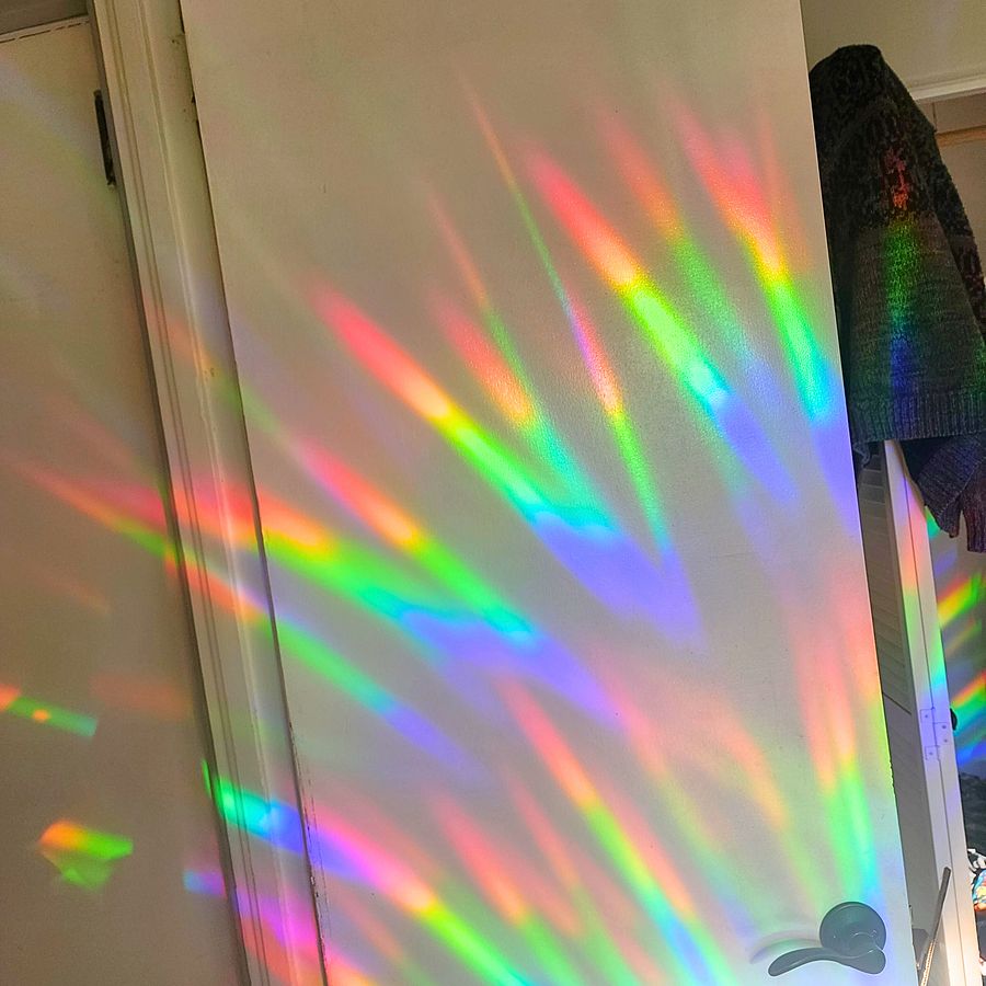 UFO & Star Suncatcher Window Sticker Set - Mixed Size/Pattern - Rainbow Making Decals!! Easy Application + Removal - Create a Magical Space! product image (7)