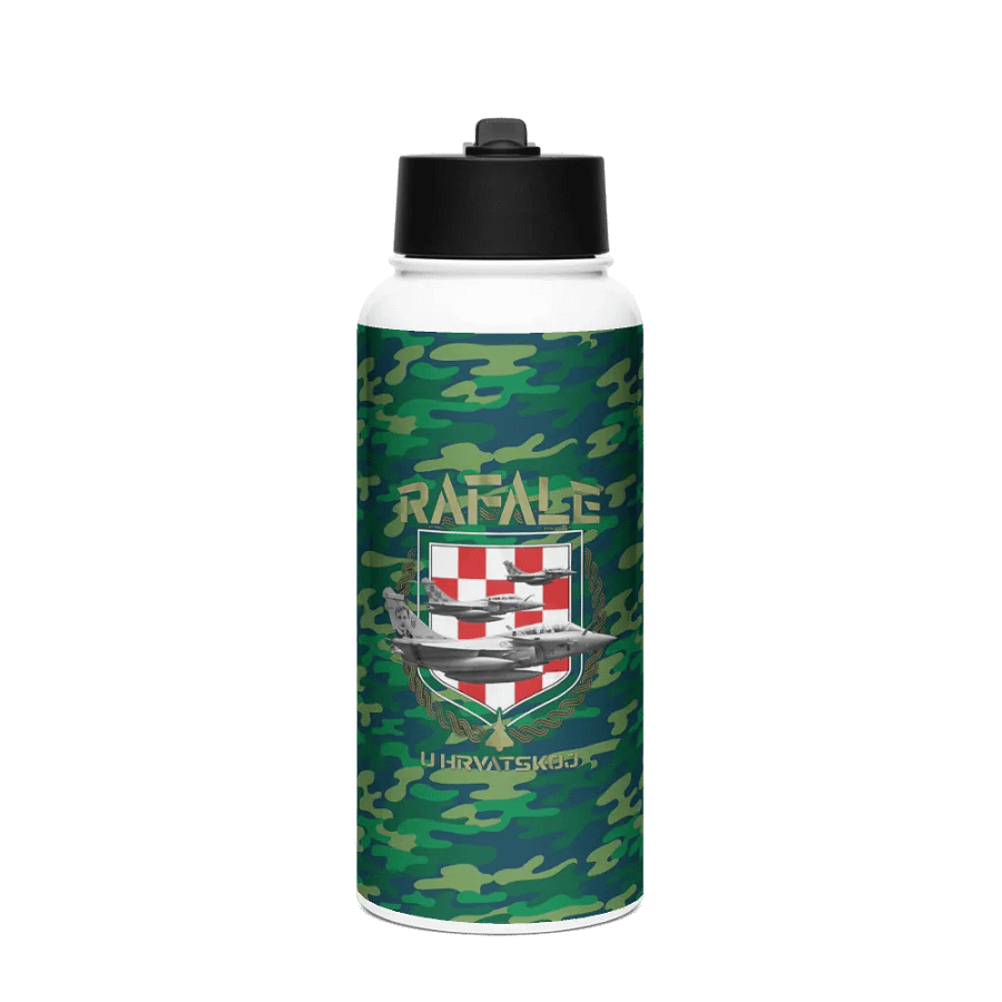 Rafale Fighter Jets Camo Stainless Steel Bottle product image (1)
