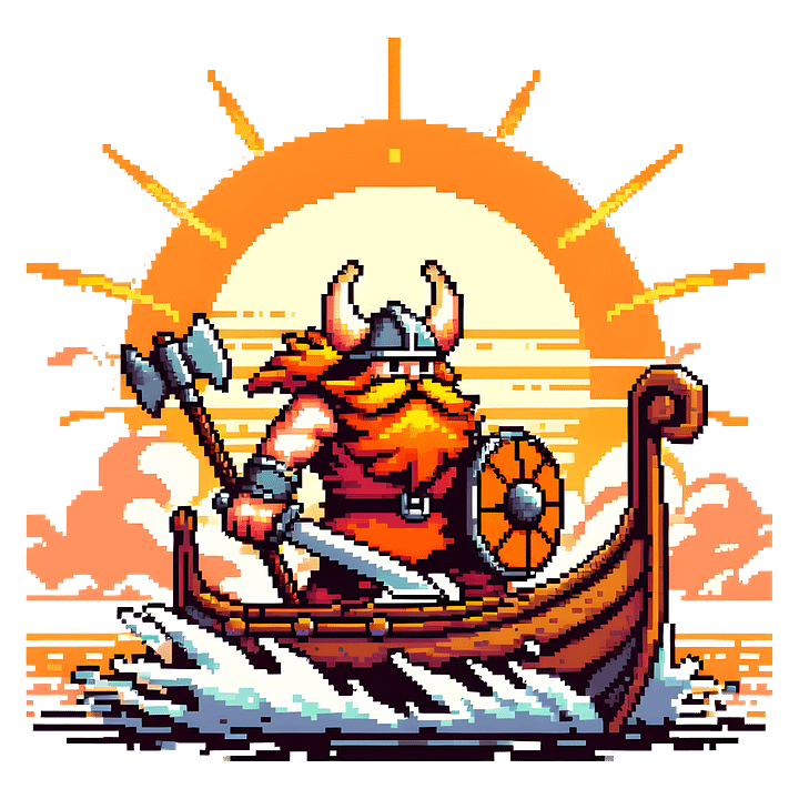 8 Bit Viking Pixel Art product image (2)