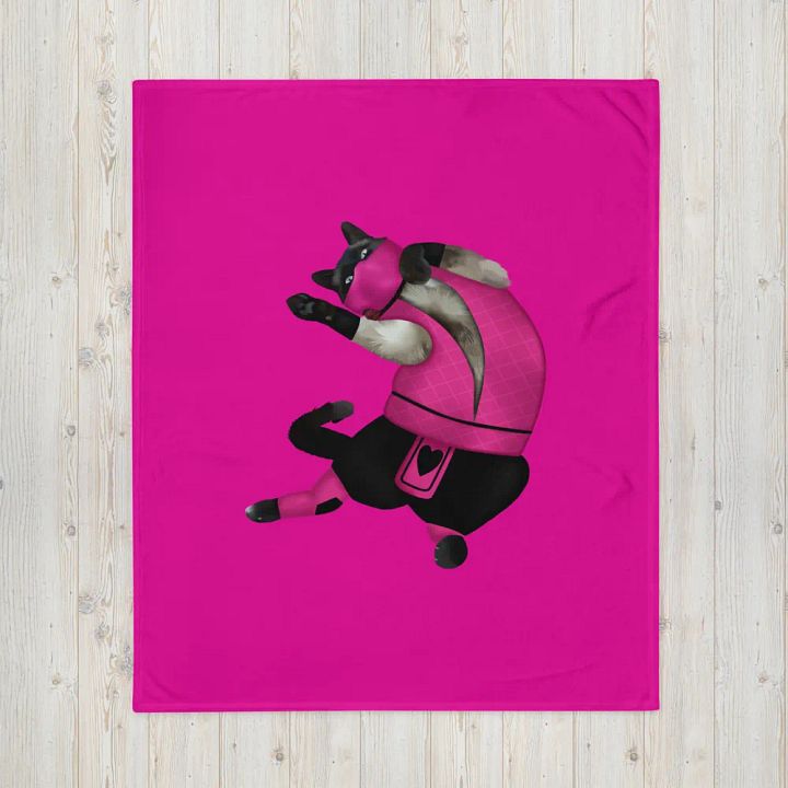 Kombat Kitty Throw Blanket product image (13)