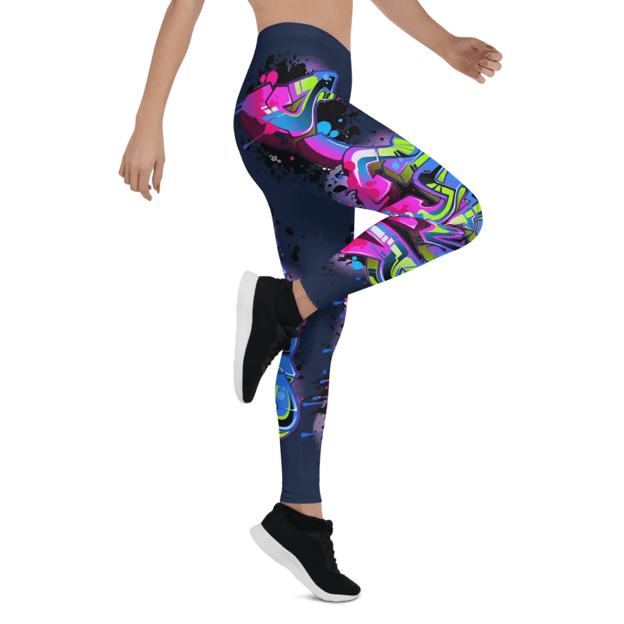 Graffiti Logo Legging Navy Blue product image (6)