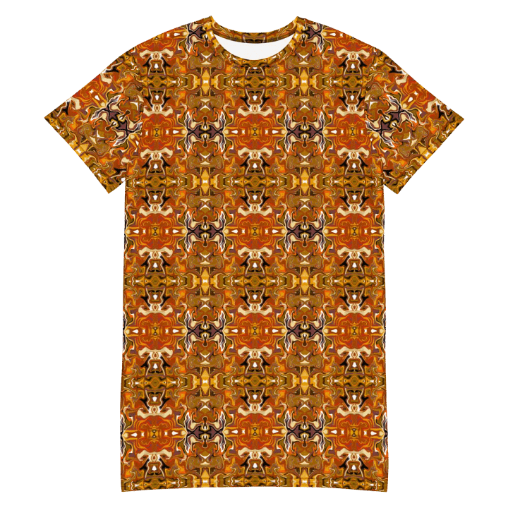 Brown African Inspired T-Shirt Dress product image (2)