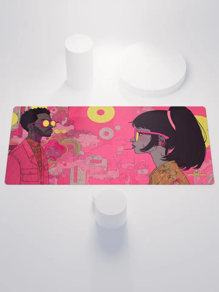 Retro-Futurist Showdown: Pop-Art Gaming Pad product image (1)