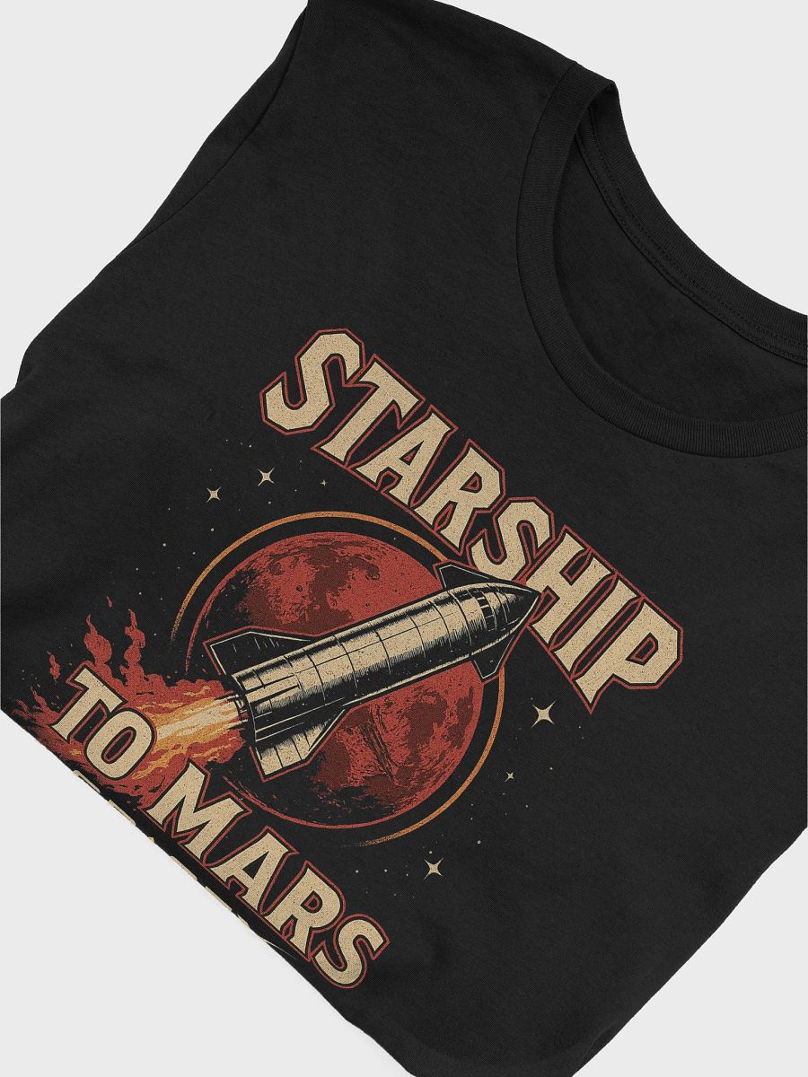 SpaceX Starship to Mars T-Shirt – Vintage Rocket Launch Graphic Tee for Space Fans product image (5)