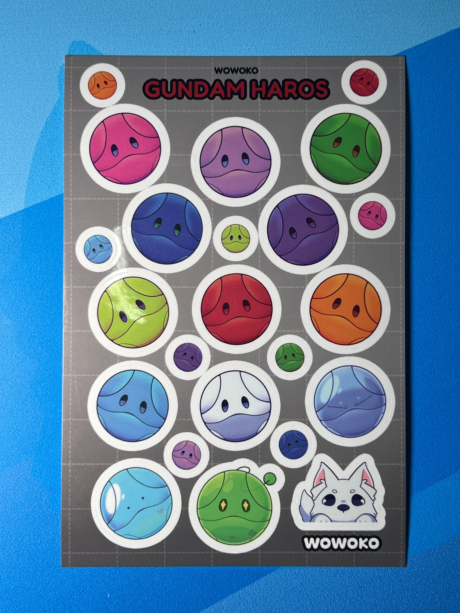 WoWoKo x Potato Fighters - Gundam Haro - Sticker Sheet product image (1)