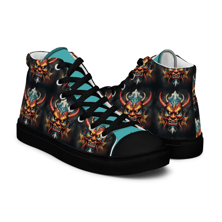 Oni Fierce Faces High Top Canvas Shoes product image (11)