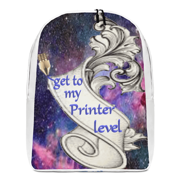 Minimalistischer Rucksacktasche mit dem Aufdruck ´´ get to my Printer level´´ product image (1)