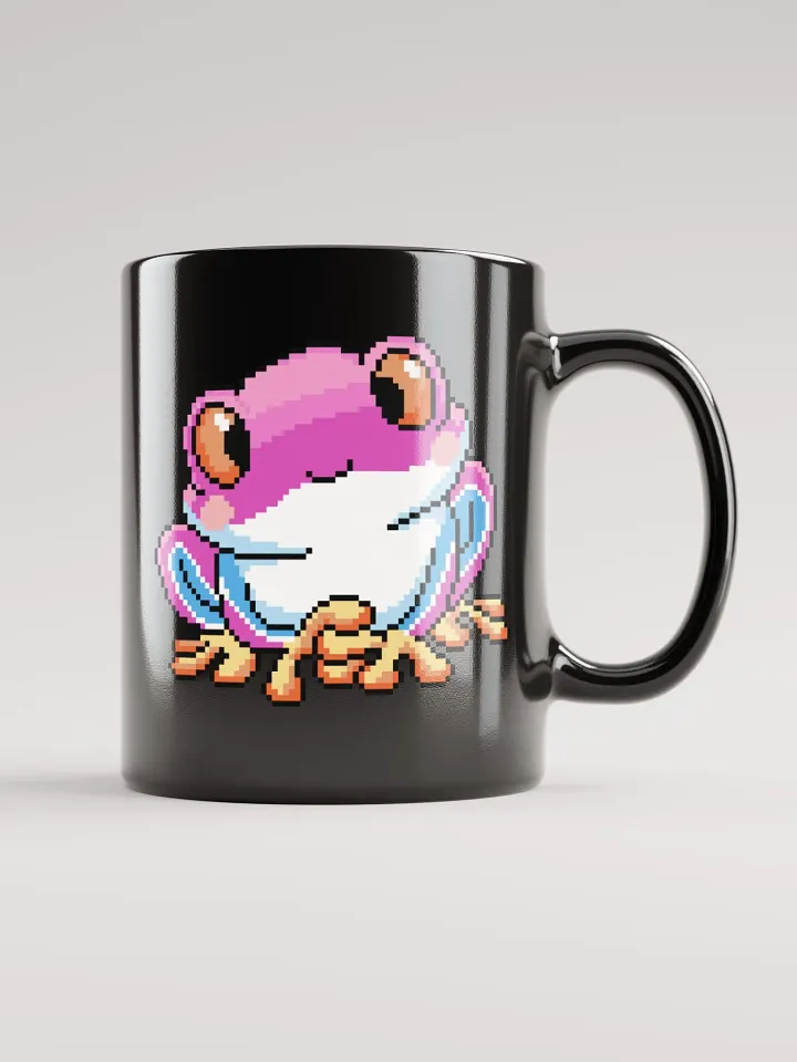 Pink Rip the Frog Black Glossy Mug product image (2)