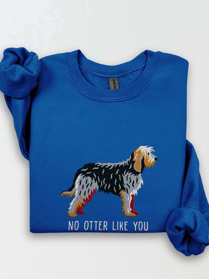 No Otter Like You Sweatshirt (Embroidered) of an Otterhound(Gray) product image (1)