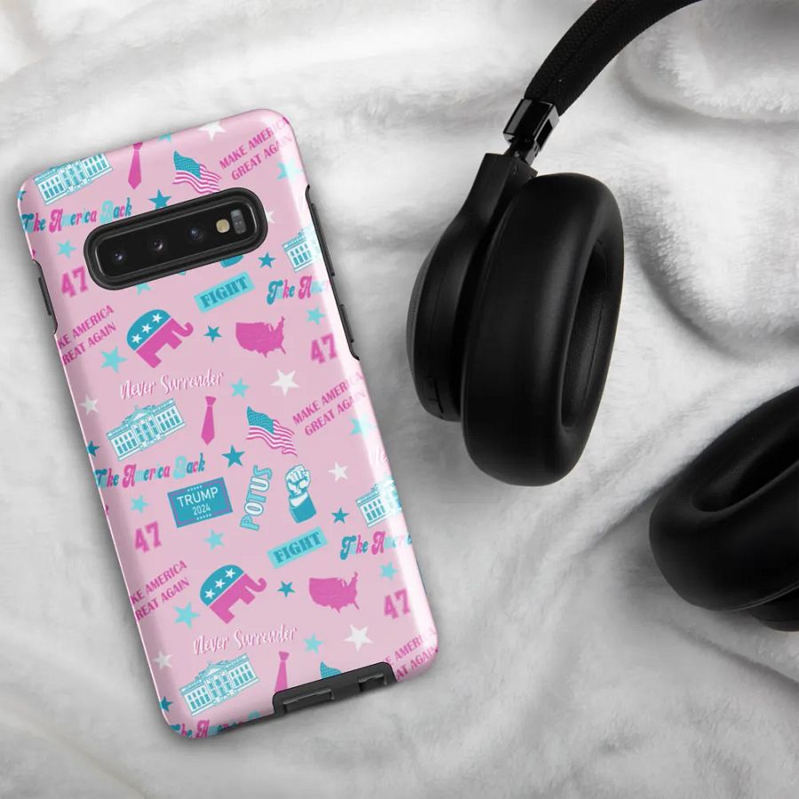 Trump 2024 Election-Themed Patriot Make America Great Again Pink Pattern Phone Case for Samsung product image (50)