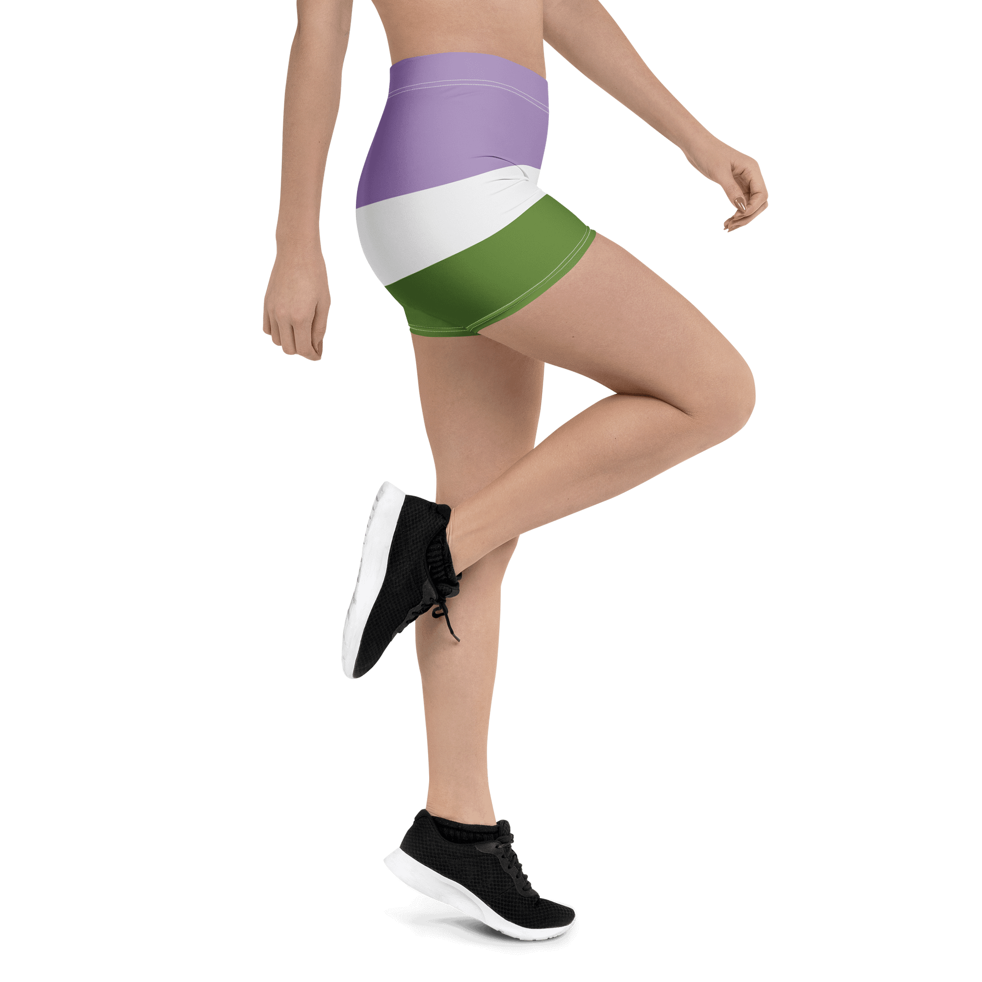 Genderqueer Pride Flag Bike Shorts product image (3)