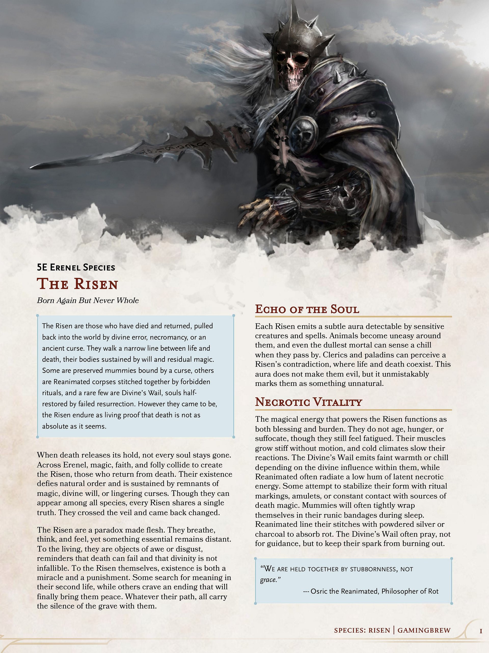 Risen | 5E Species product image (2)