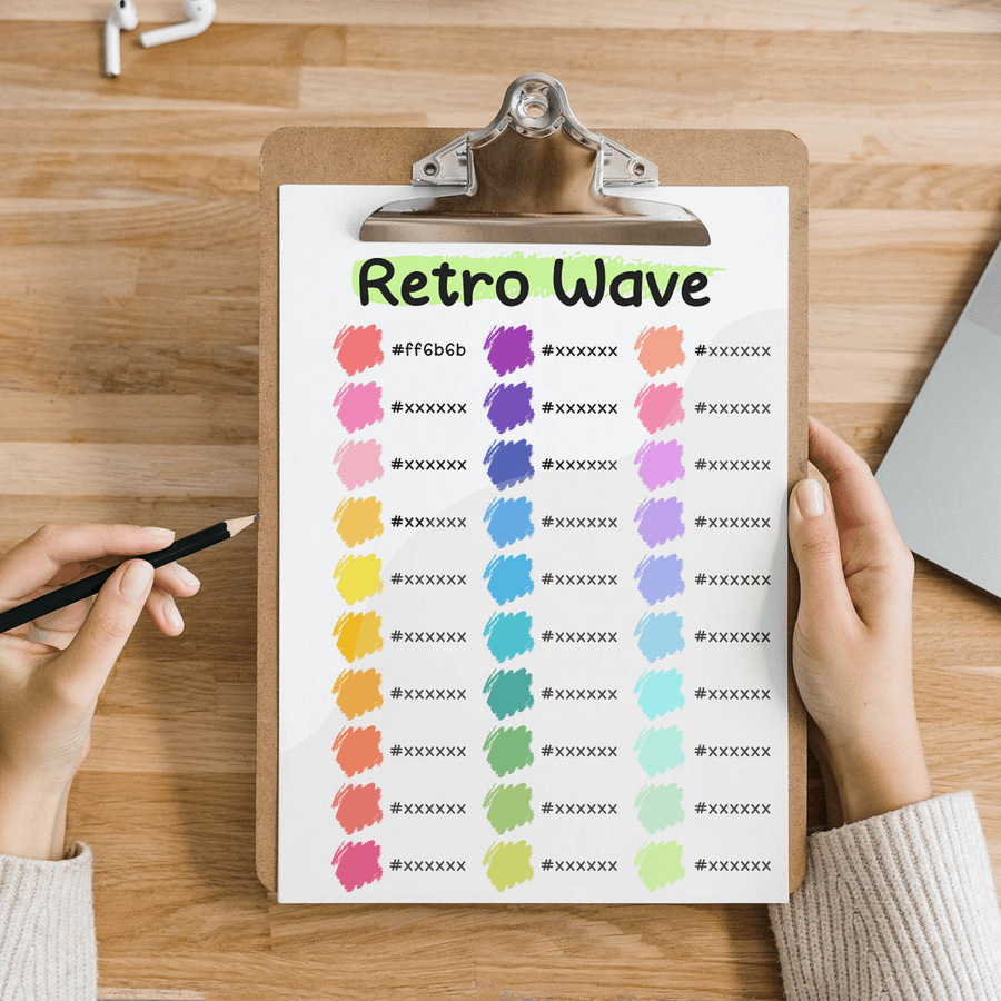 Retro Wave Procreate Color Palette with HEX Codes ★ DIGITAL ★ product image (4)