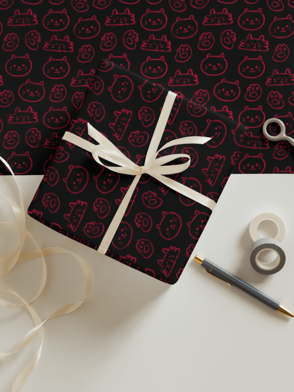 Midnight Kitty Wrap Paper (Set of 3) product image (3)