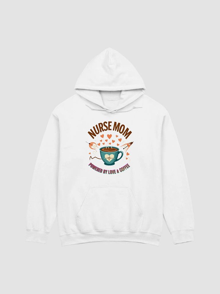 Heartbeat Nurse Mom, powered by coffee Hoodie product image (4)