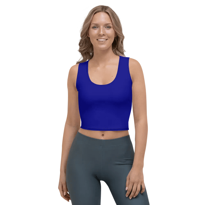 Plain Color Navy Blue Crop Top product image (1)