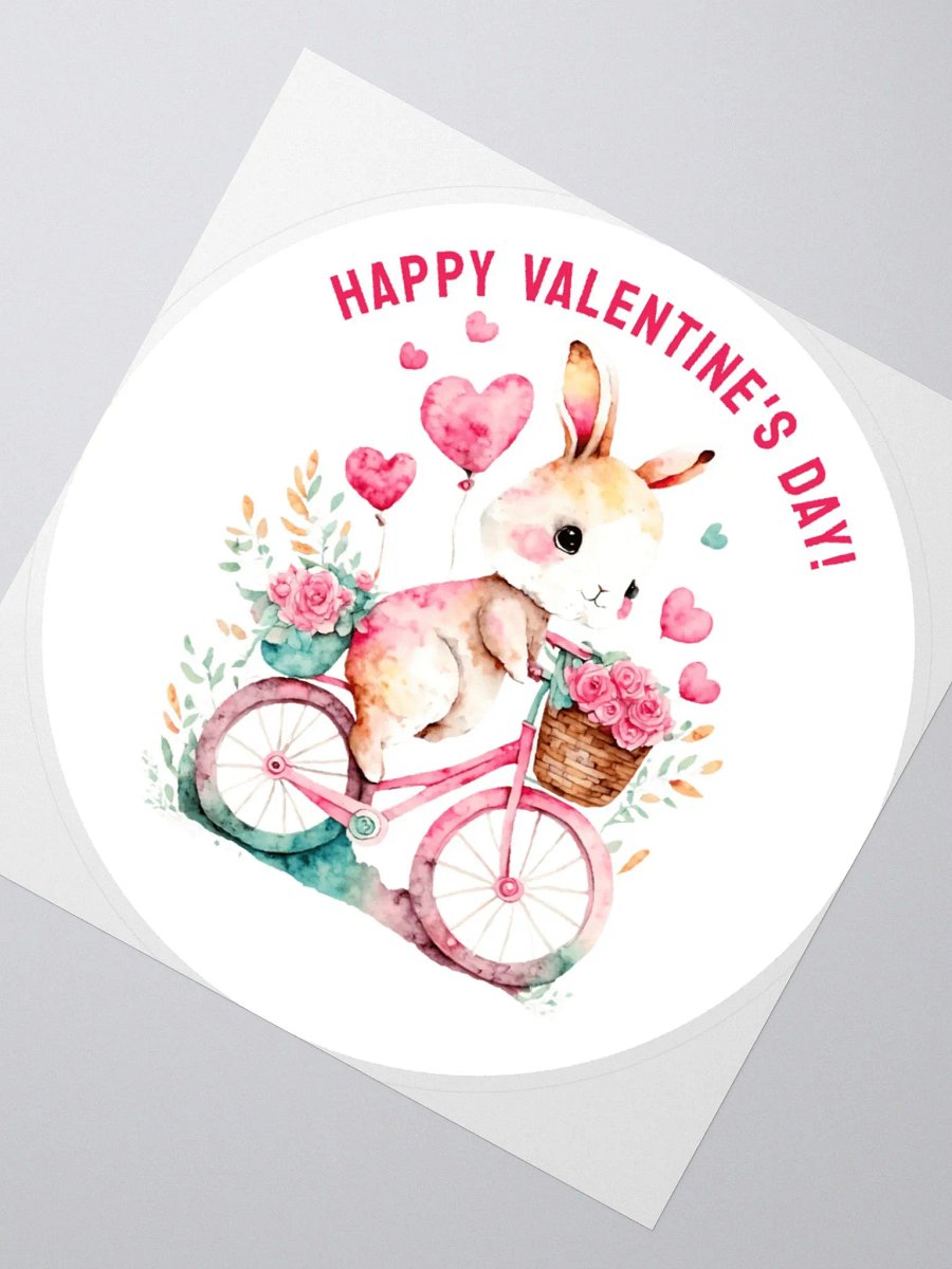 Happy Valentine's Day Greetings Bunny Riding Bike product image (3)