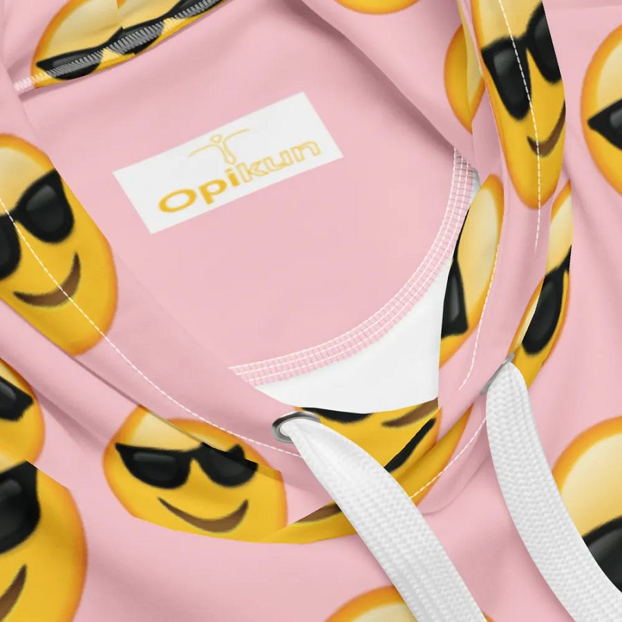 Cool Emoji - Pink - All-Over Print Recycled Unisex Hoodie product image (6)